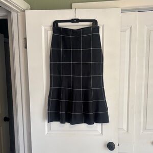 Brand New with Tags! Blue/Grey Ann Taylor skirt with flared bottom.